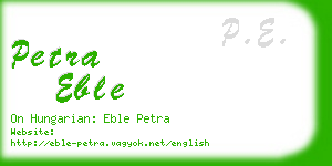 petra eble business card